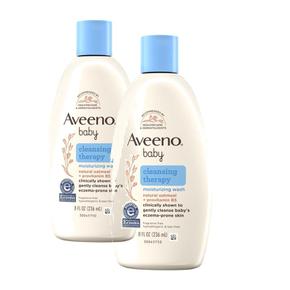 [해외직구] Aveeno 아비노 베이비 클렌징 테라피 모이스처라이징 워시 236ml 2팩