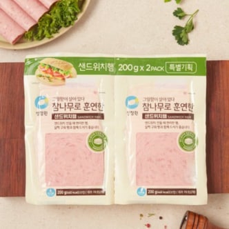 청정원 참나무훈연샌드위치햄 200g*2