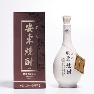  박재서 안동소주 명인 45도 800ml 호리병 선물세트(케이스,쇼핑백 포함)