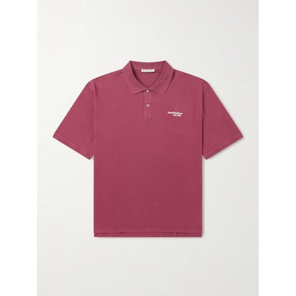 에그네스 로고 자수 코튼 피케 폴로 티셔츠 46376663162969922