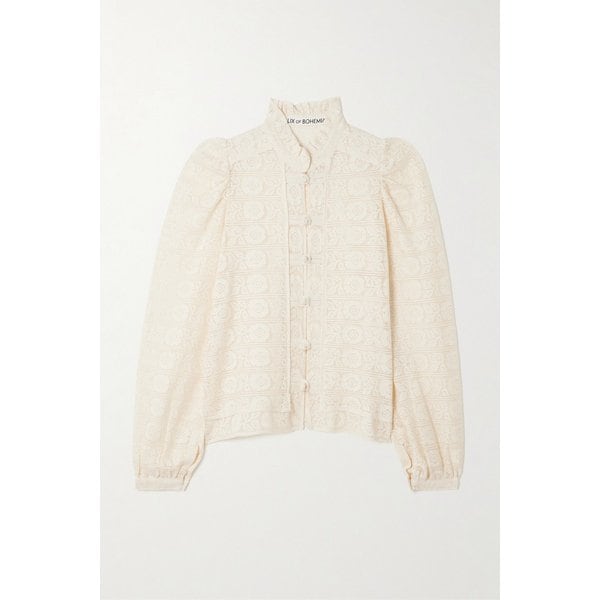 알릭스오브보헤미아 아르테미스 러플 코튼 레이스 블라우스 46376663162987467