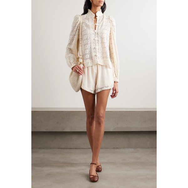 알릭스오브보헤미아 아르테미스 러플 코튼 레이스 블라우스 46376663162987467