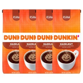 Dunkin Hazelnut Ground Coffee 던킨 헤이즐넛 그라운드 커피 340g 4팩