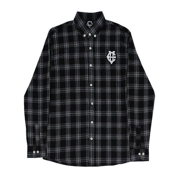 확대된 대표 [에잇볼륨]EV Emblem Check Shirts (Black)(1)