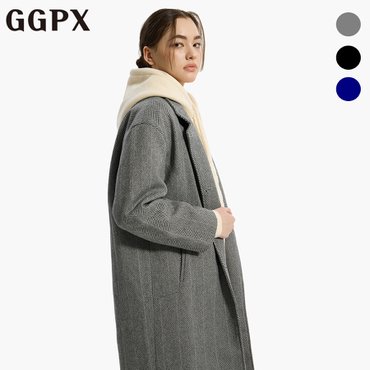 GGPX 드롭숄더 오버 싱글 코트 (GO8CT003F)