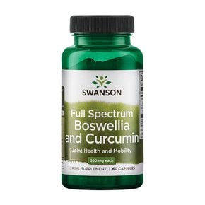 보스웰리아 앤 커큐민 300mg 60정 Swanson 풀 스펙트럼 보스웰리아