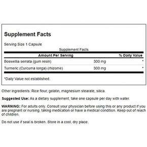 보스웰리아 앤 커큐민 300mg 60정 Swanson 풀 스펙트럼 보스웰리아