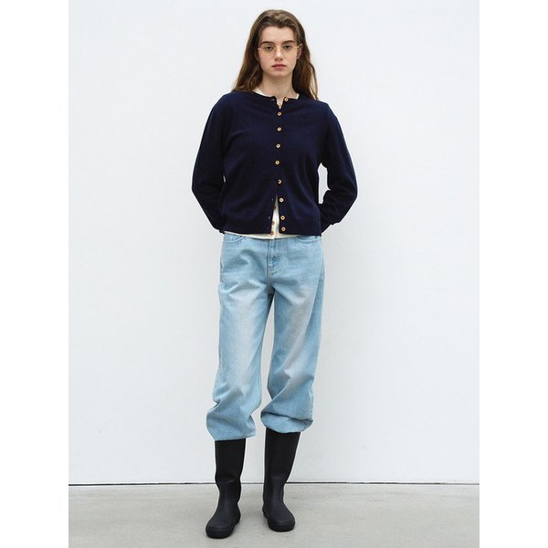 SEMI-WIDE DENIM PANTS - LIGHT BLUE