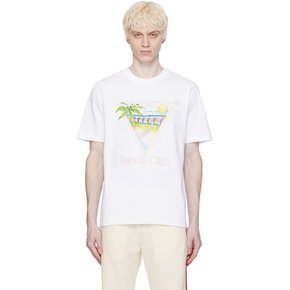 화이트 테니스 클럽 아이콘 티셔츠 241195M213002