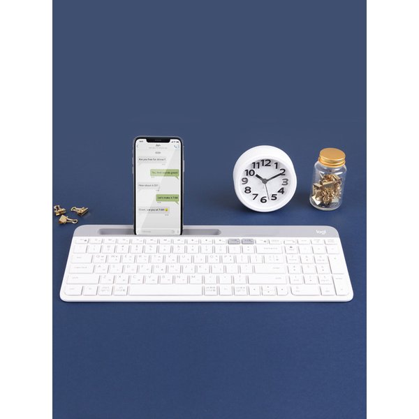 로지텍 코리아 K580 슬림 블루투스 무선 키보드 화이트