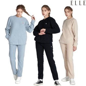 엘르스포츠 [ELLE] 여성 릴렉스핏 플리스 셋업 3종택1