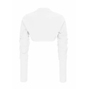 COTTON BASIC BOLERO-WHITE