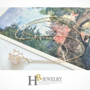 호림쥬얼리14K Gold 밥풀담수 히트_예쁜(HR)14K 뉴 크리스 진주 목걸이