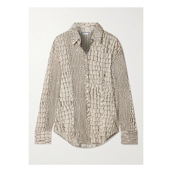 트롱프뢰유 프린트 스트레치 저지 셔츠 에크루 1647597355986753