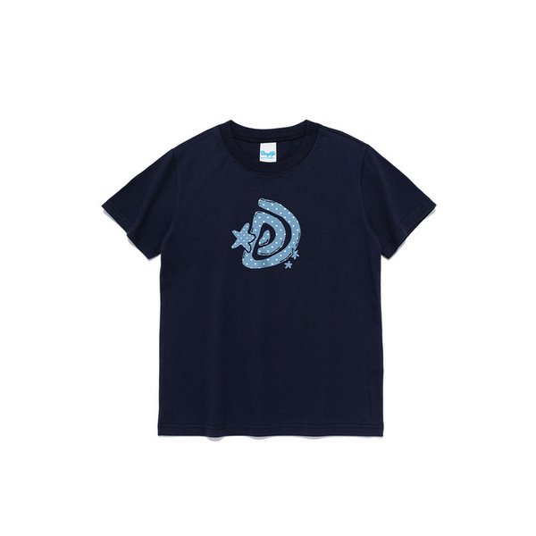 도트 스플래쉬 D로고 반팔 티셔츠 (네이비)