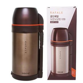아우트키친아트 골드메탈 죽통 보온보냉병 1200ml