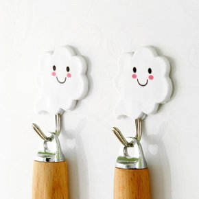 3p 벽부착 구름 후크 고리 다용도 소품걸이 벽걸이