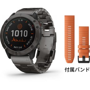 가민 fenix 6X Pro Dual Power Ti Black DLC Titanium band 010-02157-5D 소