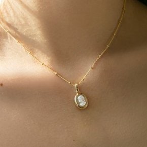 oval cameo necklace 小 (2colors)