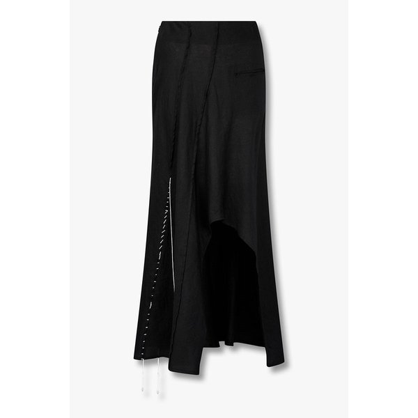 [FEMME] 라운드 슬릿 헴 린넨 스커트 6614116400000