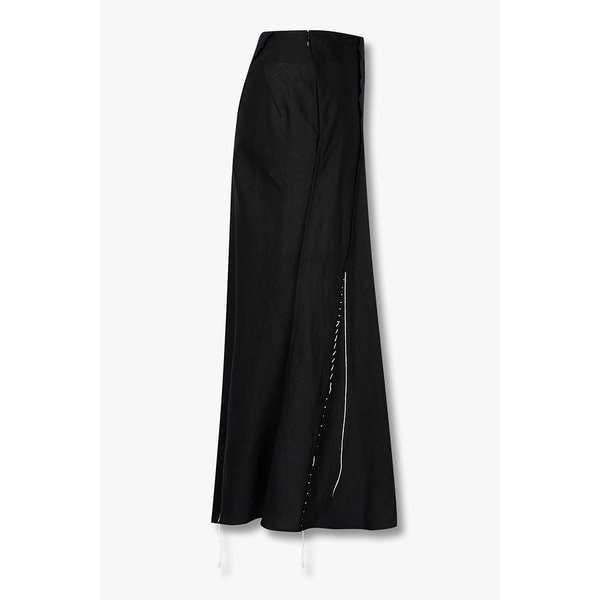 [FEMME] 라운드 슬릿 헴 린넨 스커트 6614116400000