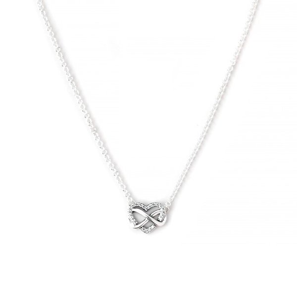 판도라 392666C01-50 스파클링 인피니티 하트 콜리에 목걸이