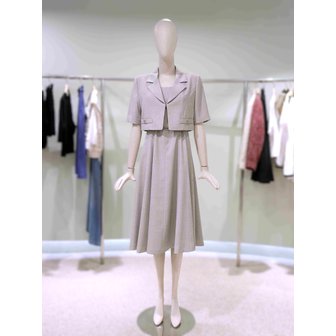 듀엘 [파주점] 자켓 레이어드 핏앤플레어 원피스 L262PSE034