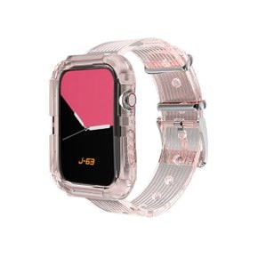 J-63 애플워치 크리스탈 투명 일체형 벨트버클 밴드 스트랩 Apple Watch 8 울트라 7 SE 6 5 4