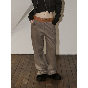 B. WIDE CORDUROY PANTS - GREY