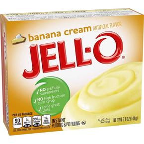 미국직구 Jell-O 젤오 바나나 크림 인스턴트 푸딩 앤 파이 필링 145g 4팩
