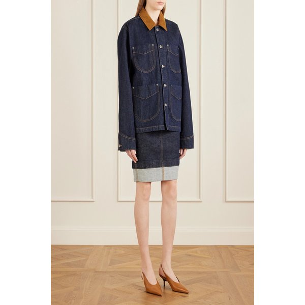 케이트 와이엇 코듀로이 트리밍 데님 재킷 46376663163044375