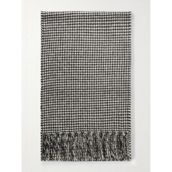 닐리 로탄 프린지 하운드투스 캐시미어 스카프 46376663162999081