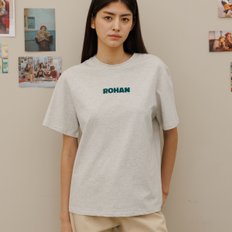 Logo round half-sleeve t-shirt_Oatmeal