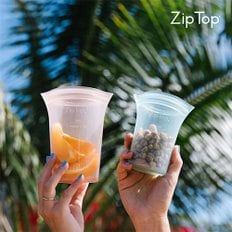 Zip Top 집탑 실리콘 리사이클 지퍼백 컵 스몰 Z-CUPM-01