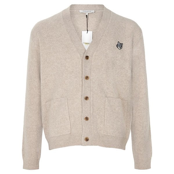 [부산점] 25FW 탄베이지 폭스 헤드 밀라노 램스울 카디건 PM00510KT1180 0335