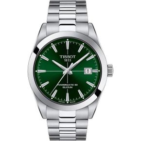 일본 티쏘 메탈 시계 TISSOT Mens T1274071109101 Gentleman Automatic Green Dial Bracelet gre