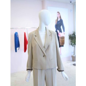 올리브데올리브 [여주점] 여성 베이직 셋업 원 버튼 숏 자켓 YW6SJ603