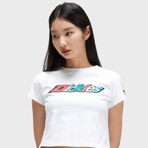컬러 로고 크롭 티셔츠 White DK23SG017WH