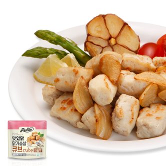 맛있닭 닭가슴살 큐브 마늘 4팩 (400g)