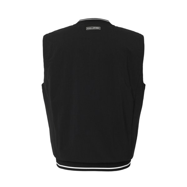 남성 메쉬 안감 테크니컬 브이넥 골프 베스트 블랙