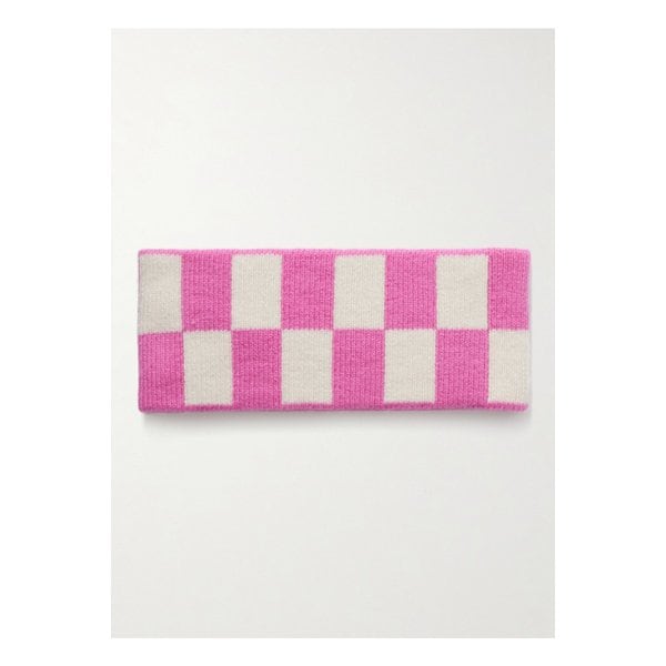 게스트인레지던스 체크 캐시미어 헤어밴드 핑크 1647597349511537