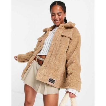 UGG 4091861 UGG Frankie sherpa trucker jacket in camel 67888372