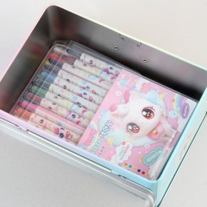 위시캣 피크닉 가방 + 24색 색연필/캐릭터 아이냥 손가방 세트 입학 졸업 조카선물