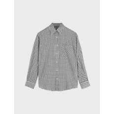 THIN CHECK SHIRT_WHITE