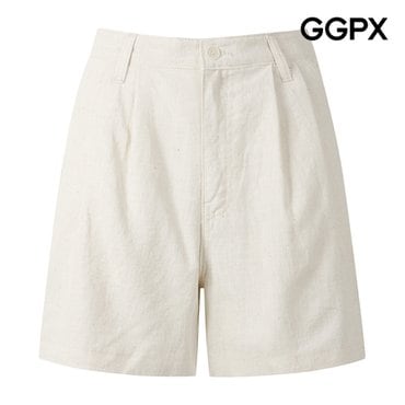 GGPX 더블 다트 린넨 4부 팬츠 (GP5PT027F)