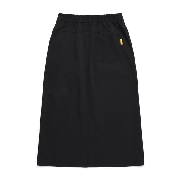 [여주점] N251WSK020  여성 허리 밴딩 롱 스커트 카본블랙