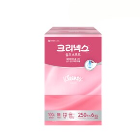 갑티슈 미용티슈 실크소프트 250매 X 6입 X 1EA