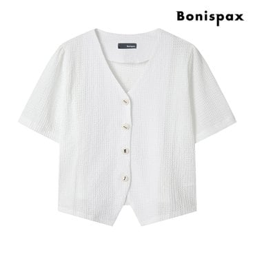 보니스팍스 V넥 엠보싱 쿨링 블라우스 (XP5SH014M0)