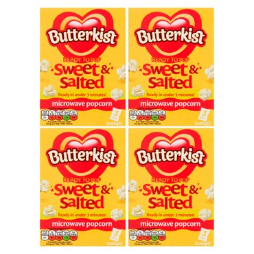  Butterkist 버터키스트 전자레인지 팝콘 60g 3개 4팩 스윗앤솔티드