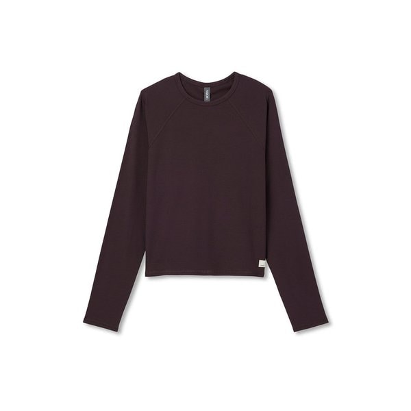 [여성] 롱 슬리브 포즈 크루 _ 다크 플럼 VR25321032000